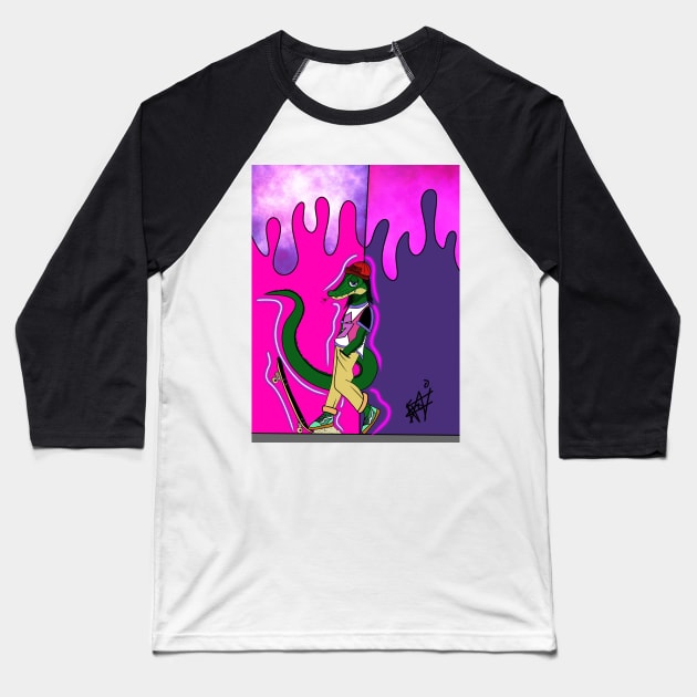 Crocodile Baseball T-Shirt by SKATAZZ